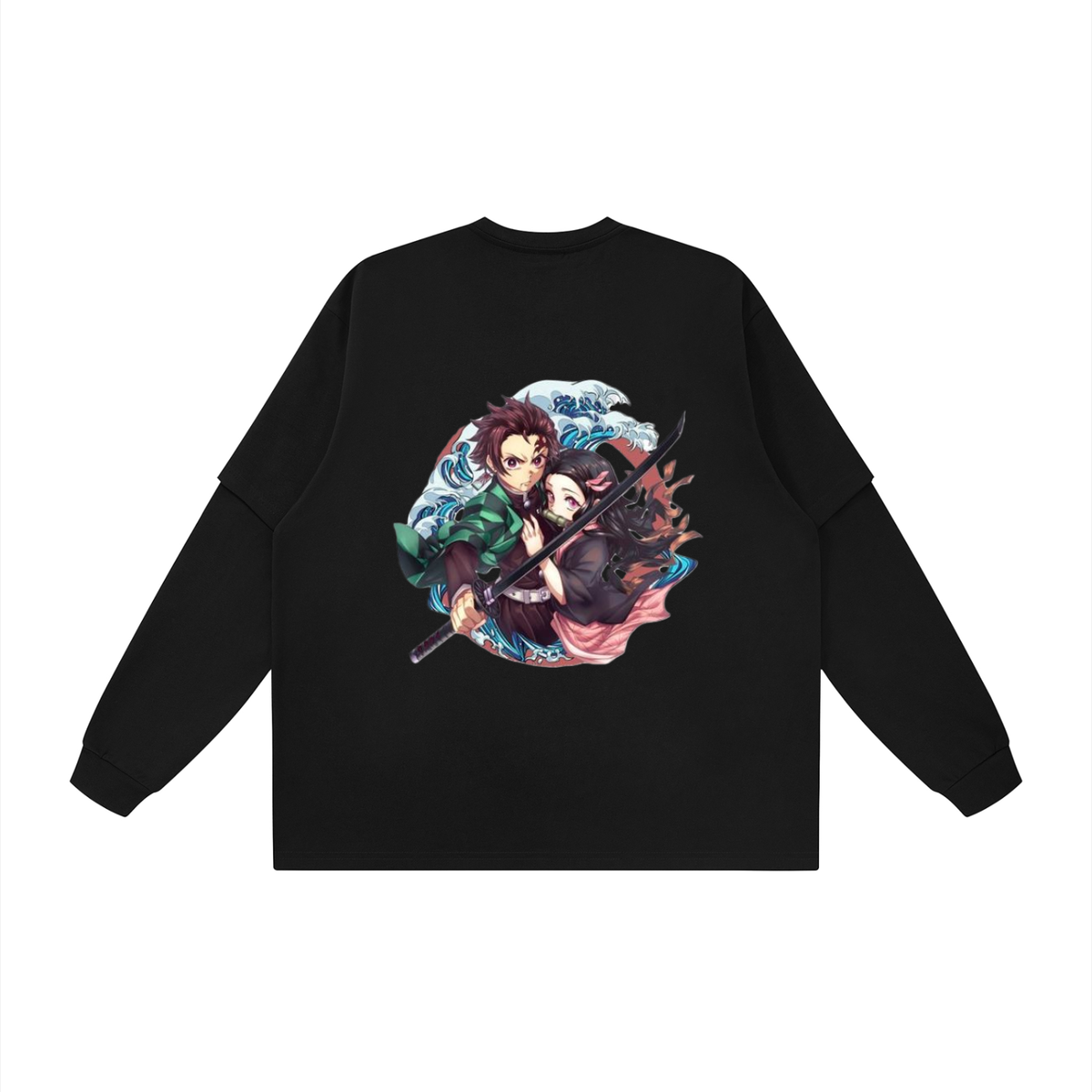 T-shirt oversize superposé unisexe